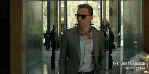 Tom Hiddleston Removes Glasses GIF