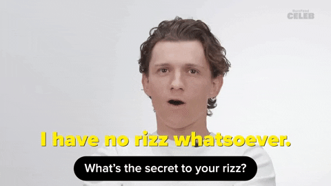 Tom Holland Rizz Gauge Going Down GIF