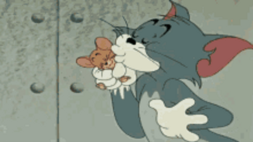 Tom Kisses Jerry GIF