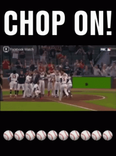 Tomahawk Chop Baseball Team Celebrating GIF