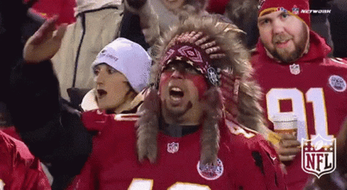 Tomahawk Chop Chief Headdress Nfl GIF