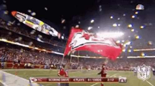 Kansas Chiefs Flag Tomahawk Chop GIF