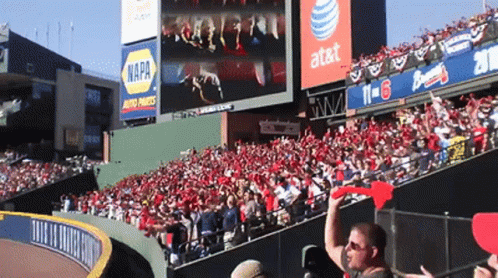 Atlanta Braves Tomahawk Chop Stadium GIF