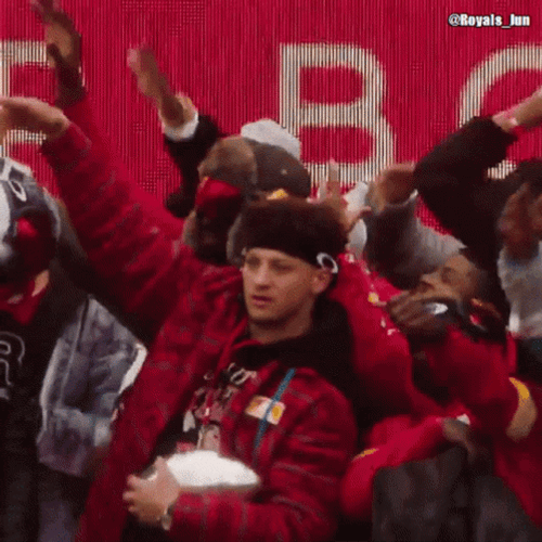 Tomahawk Chop KC Fans Dancing In Sync GIF