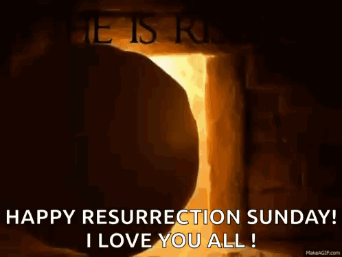 Tomb With He Is Risen Happy Resurrection Sunday