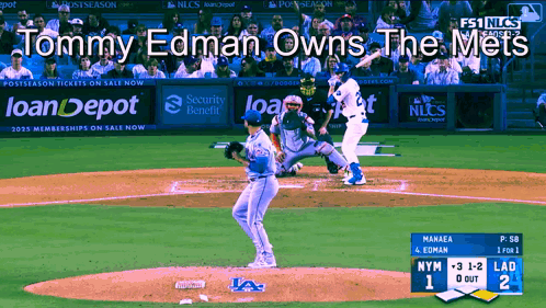 Tommy Edman Owns The Mets Baseball Game With A Score Of 1 To 2 GIF