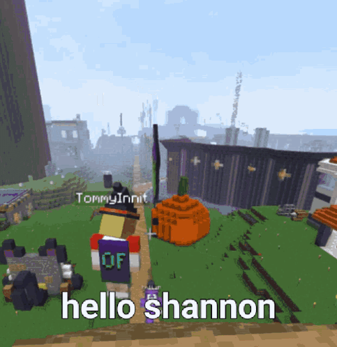 Tommy Innit Standing In Front Of Pumpkin GIF