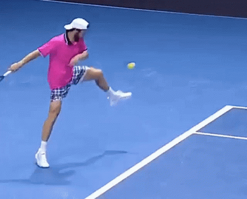 Tommy Paul Avoids The Ball GIF