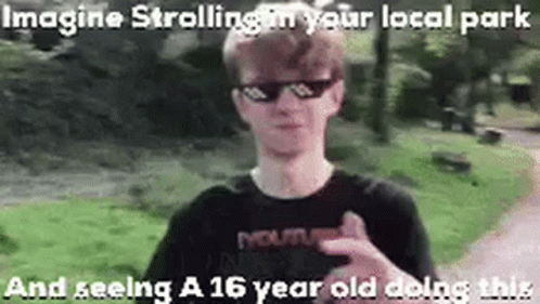 Tommyinnit Strolling In Local Park GIF