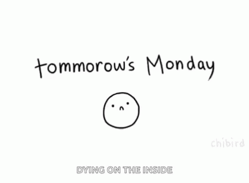 Tomorrow Is Monday Drowning In Tears Stickman GIF