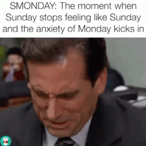 Tomorrow Is Monday Emotional Michael Scott GIF
