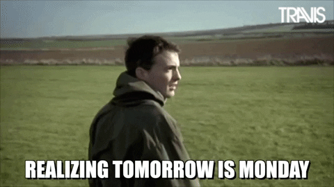 Tomorrow Is Monday Funny Frowned Face GIF