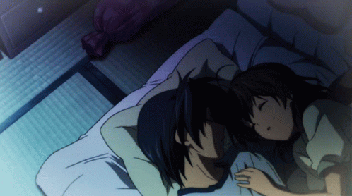 Tomoya Okazaki And Nagisa Shiota Anime Sleep Together GIF