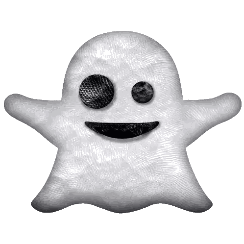 Tongue Out Ghost With Black Eye