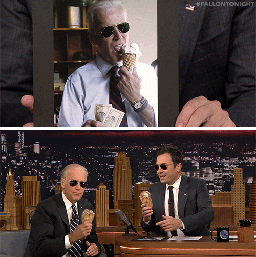 Tonight Show Biden Ice Cream Eating GIF