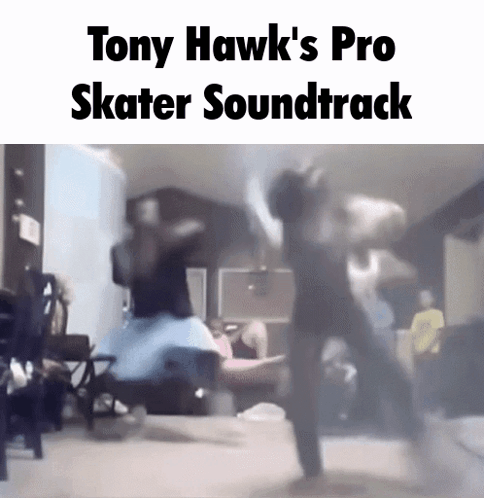 Tony Hawk 'S Pro Skater Soundtrack Is Being Played On A Video Game GIF