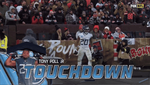 Tony Poll Jr Football Player Touchdown Banner GIF