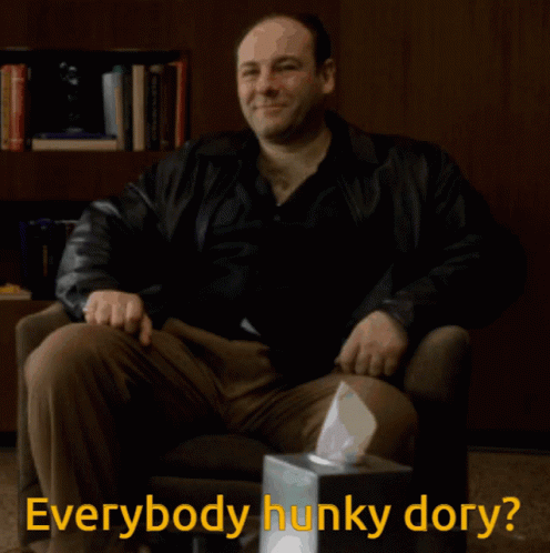 Tony Soprano Everybody Hunky Dory GIF