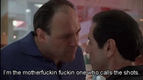 Tony Soprano Calls The Shots GIF