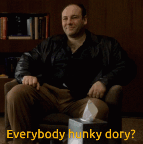 Tony Soprano Everybody Hunky Dory GIF