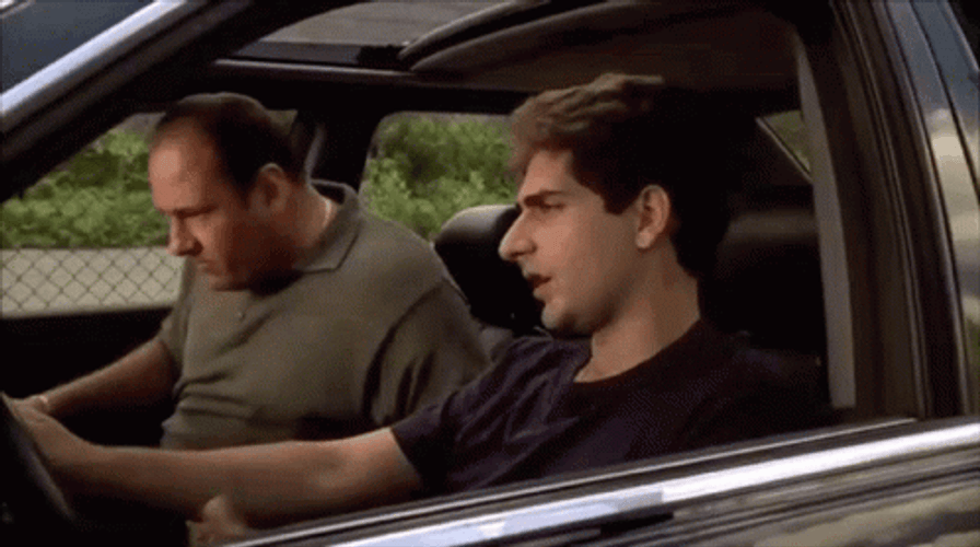 Tony Soprano Hitting Christopher GIF