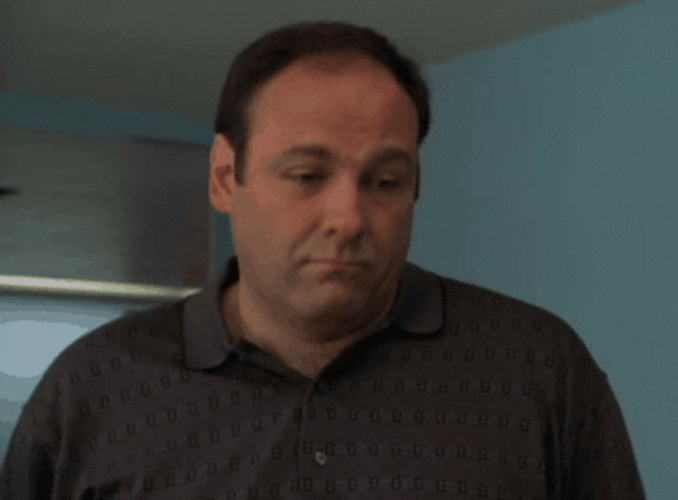 Tony Soprano Sad Face GIF