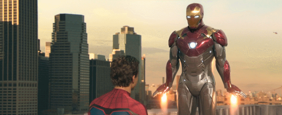 Tony Stark And Spiderman Friendship GIF