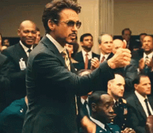 Tony Stark Blowing Kiss GIF