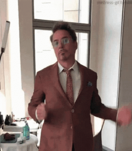 Tony Stark Crazy Dance Moves GIF