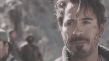 Tony Stark Exhausted Stare GIF