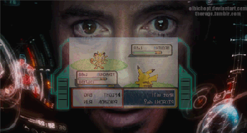 Tony Stark Playing Pokémon GIF