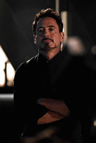 Tony Stark Staring Out GIF