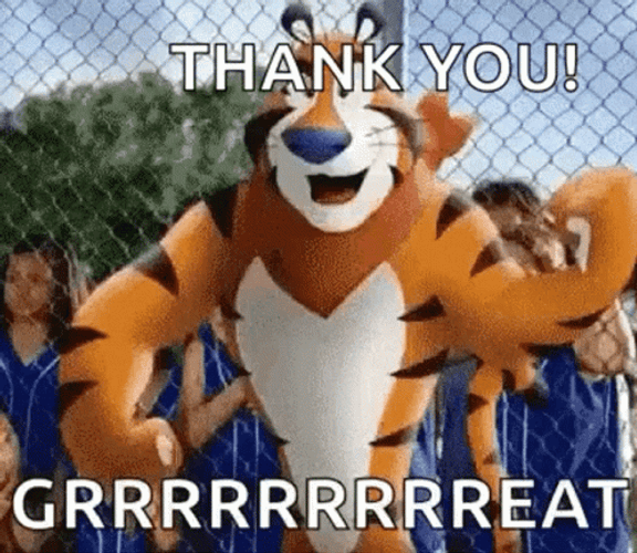 Tony The Tiger Thank You Great GIF 