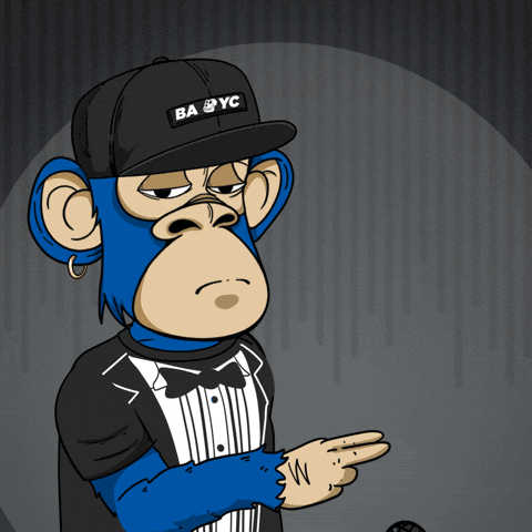 Too Cool Cartoon Monkey Mic Drop GIF