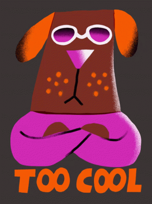 Too Cool Doodle Dog GIF
