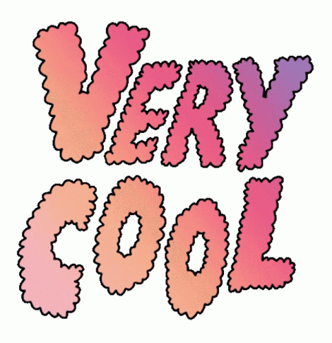 Too Cool Flashing Pink Text GIF