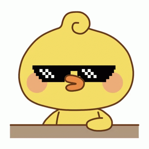 Too Cool Funny Duckling Dark Shades GIF