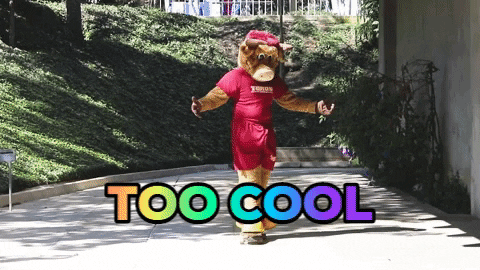 Too Cool Skateboarding Mascot GIF