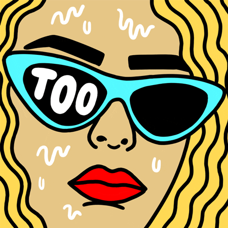 Too Hot Outside Flashing Text Animated Art GIF