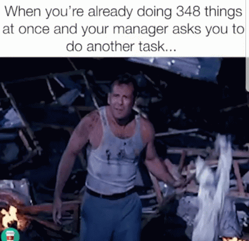Too Much Work Bruce Willis Flipping Out GIF