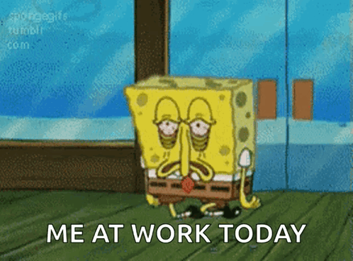 Too Much Work Exhausted Spongebob GIF