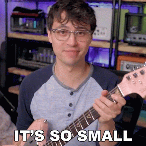 Too Small Hunter Engel Holding Guitar GIF