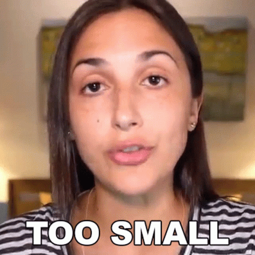 Too Small Woman Wearing Striped Shirt GIF