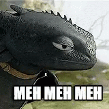 Toothless Dragon Meh Face GIF