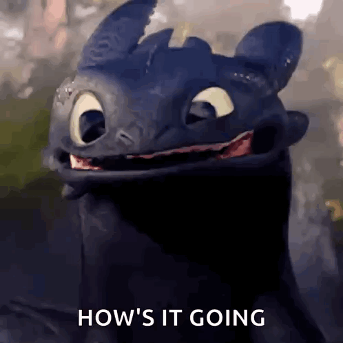 Toothless From How To Train Your Dragon Is Smiling And Looking At The Camera . GIF