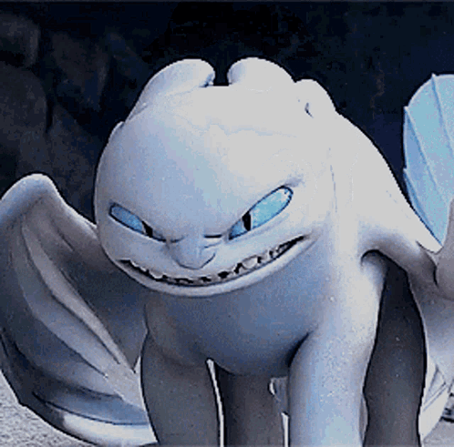 Toothless From How To Train Your Dragon Is Smiling And Looking At The Camera . GIF