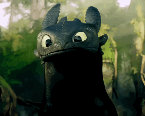 Toothless From How to Train Your Dragon Looking at Camera