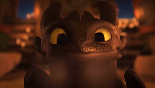 Toothless From How to Train Your Dragon Smiling at Camera