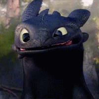 Toothless Meme Smiling On Excitement GIF