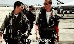 Top Gun Casts Team Awesome High Five GIF